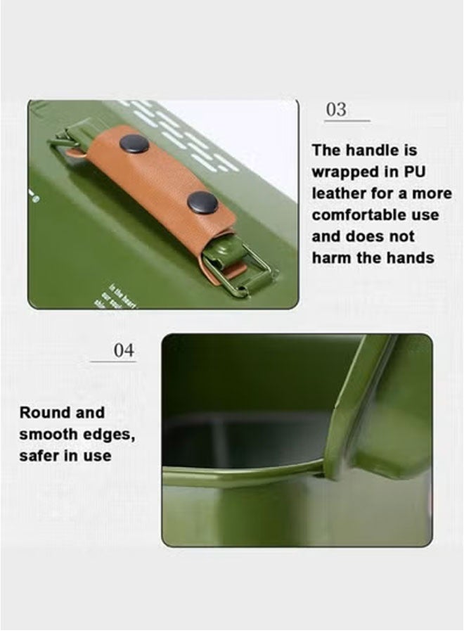 Portable Iron Tool Storage Box | Multifunctional Outdoor Camping Picnic Hand Carry Tool Case, Waterproof Anti-Rust Metal Organizer Box with Lock Buckle for Repair Tools & Camping Gear - Image 5